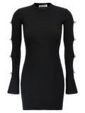 Mach & Mach Cut-out Crystal Bow Dress