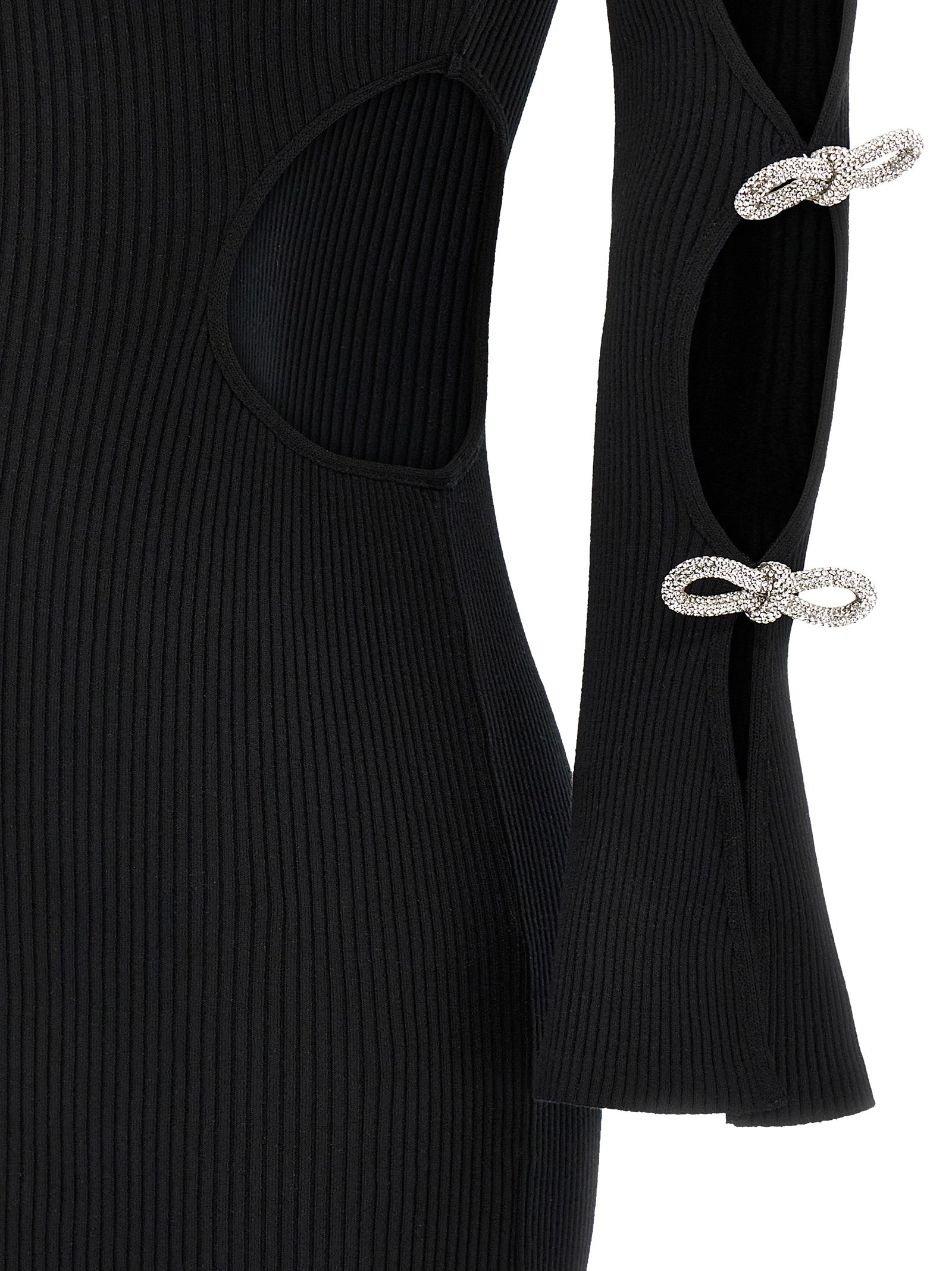 Mach & Mach Cut-out Crystal Bow Dress