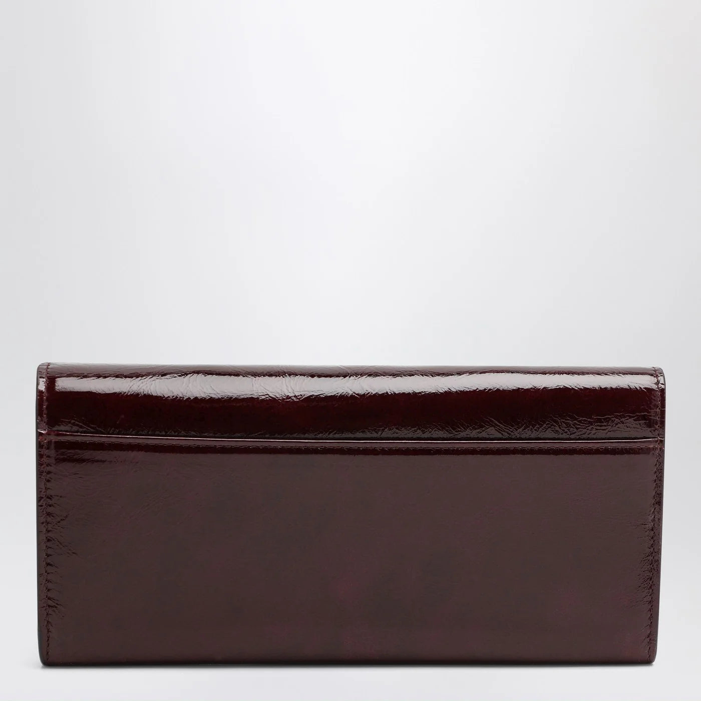 ROGER VIVIER Belle Vivier dark violet patent leather wallet with chain