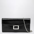 ROGER VIVIER Belle Vivier black patent leather wallet with chain