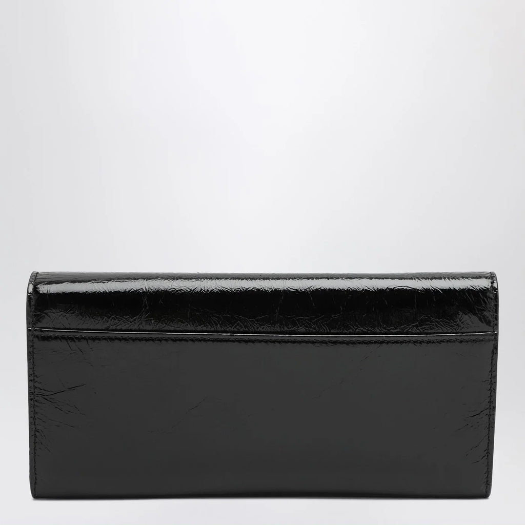 ROGER VIVIER Belle Vivier black patent leather wallet with chain