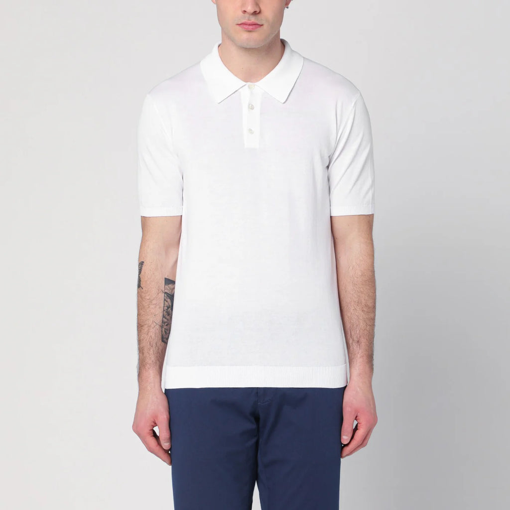 Roberto Collina White polo in cotton