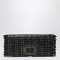 ROGER VIVIER Black Pilgrim clutch bag with micro sequins