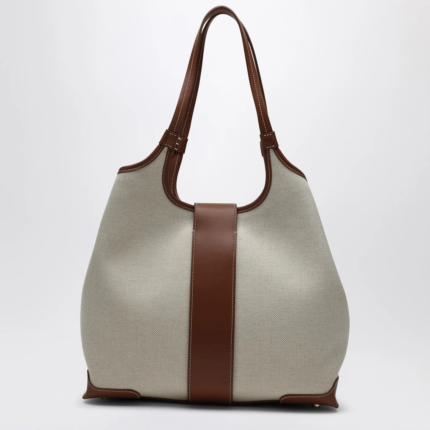 ROGER VIVIER Viv' Choc Medium Shopping Bag natural coloured