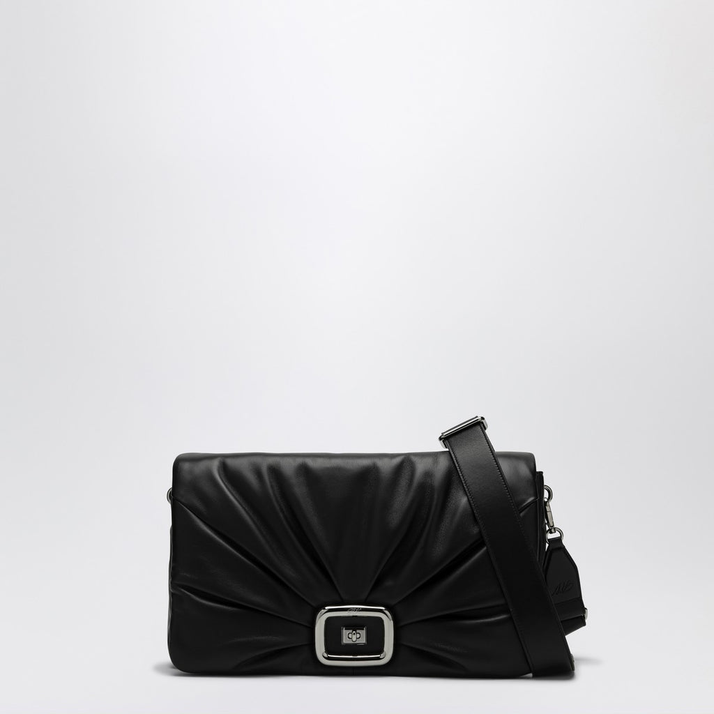 ROGER VIVIER Viv'' Choc Large black leather bag
