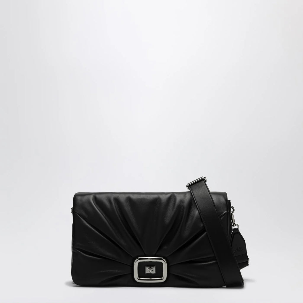 ROGER VIVIER Viv' Choc Large black leather bag