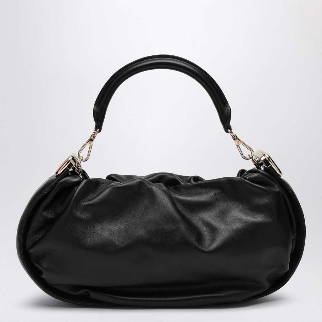 ROGER VIVIER Viv'' Choc Royal black leather hobo bag
