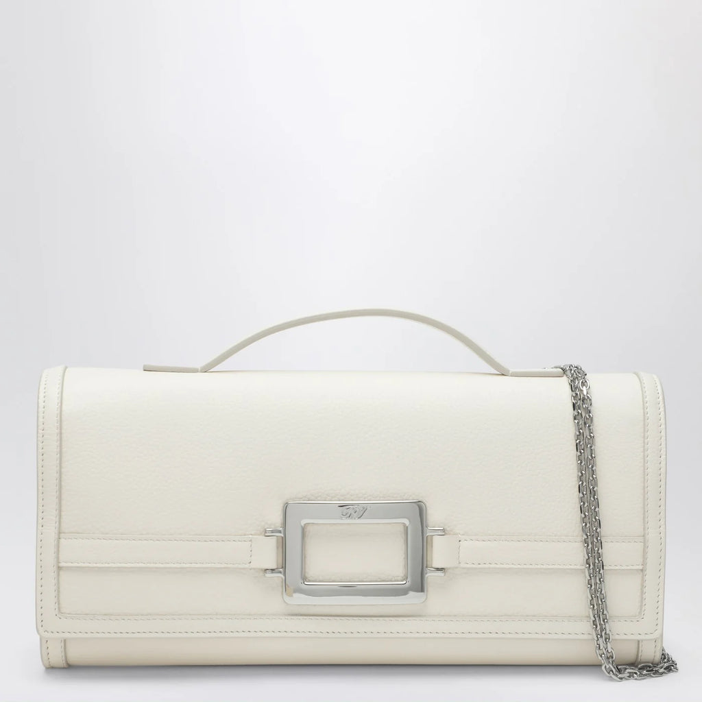 ROGER VIVIER Belle Vivier Clutch white