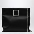 ROGER VIVIER Trompette Clutch in black satin