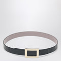 ROGER VIVIER Belle Vivier black/pink leather belt