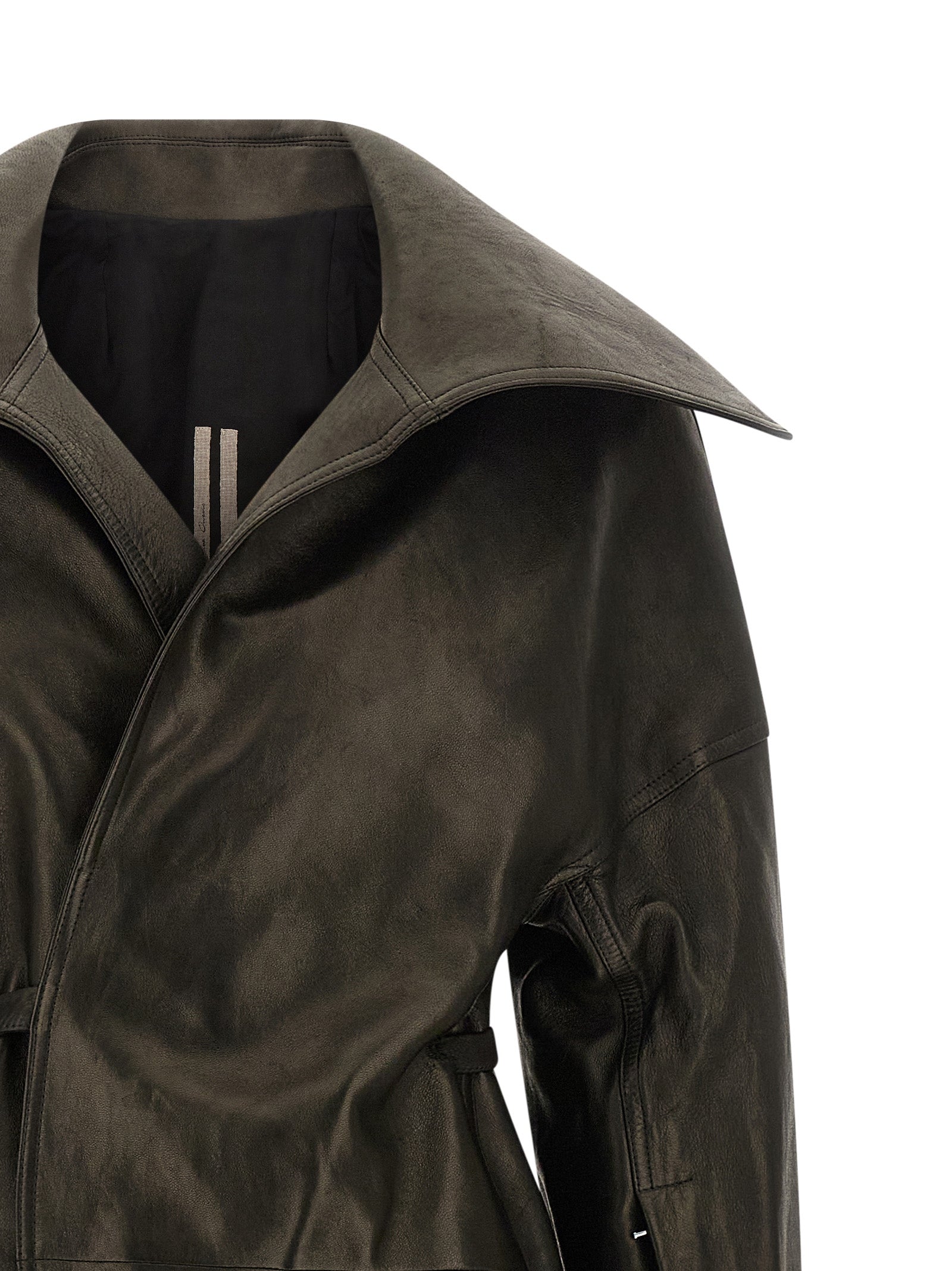 Rick Owens Dracucollar Belted Coat