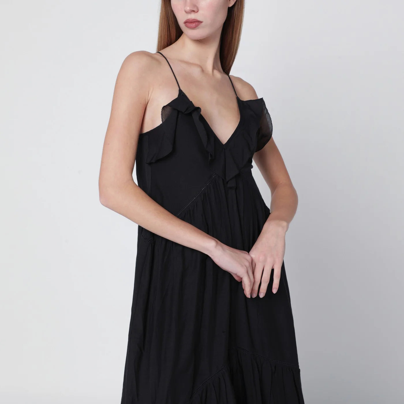 ISABEL MARANT Étoile Black Vasma cotton-voile dress