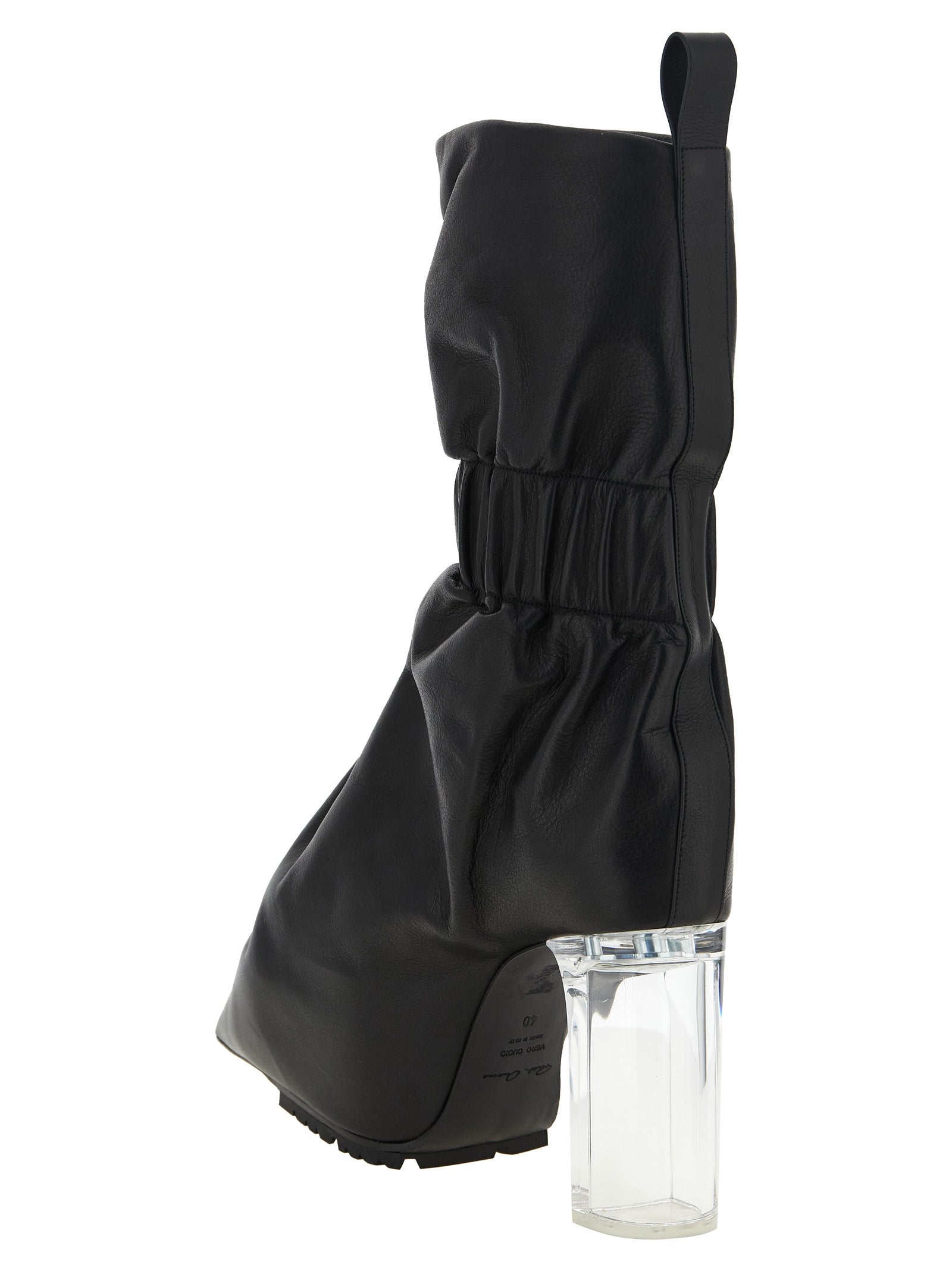 Rick Owens Pull On Cuffed Taquito Ankle Boots