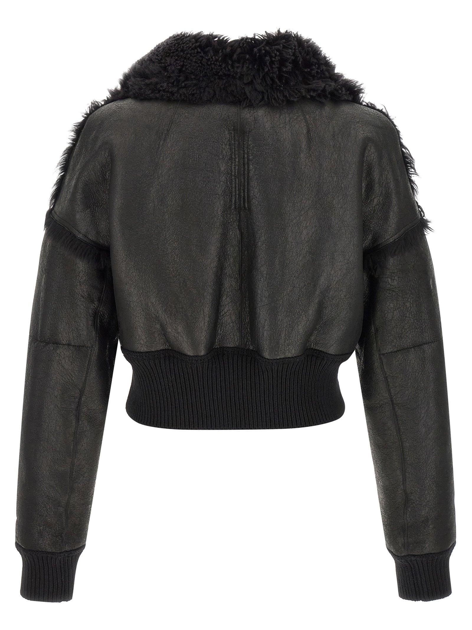 Rick Owens Flight Jkt Cropped Bomber Jacket