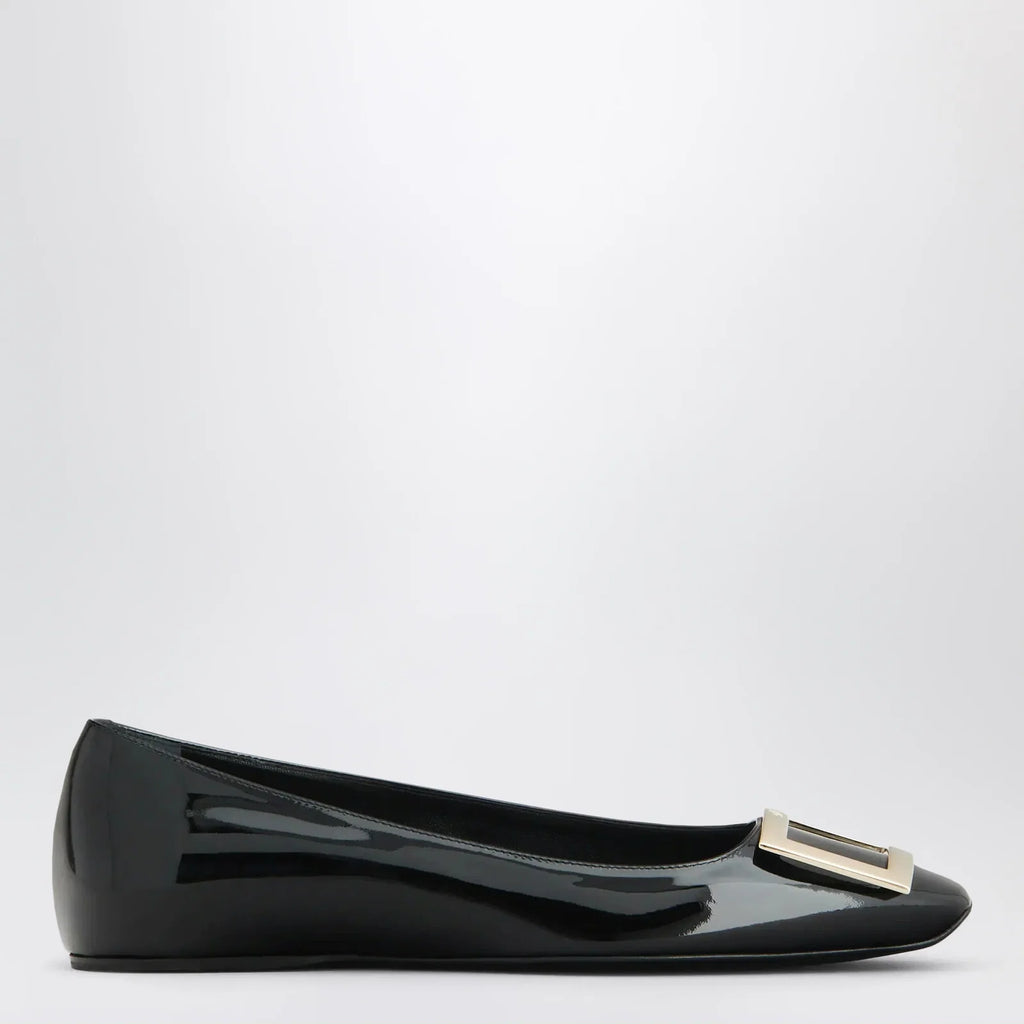 ROGER VIVIER Black patent leather ballet flats