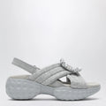 ROGER VIVIER Viv' Run slingback sandals grey with crystals