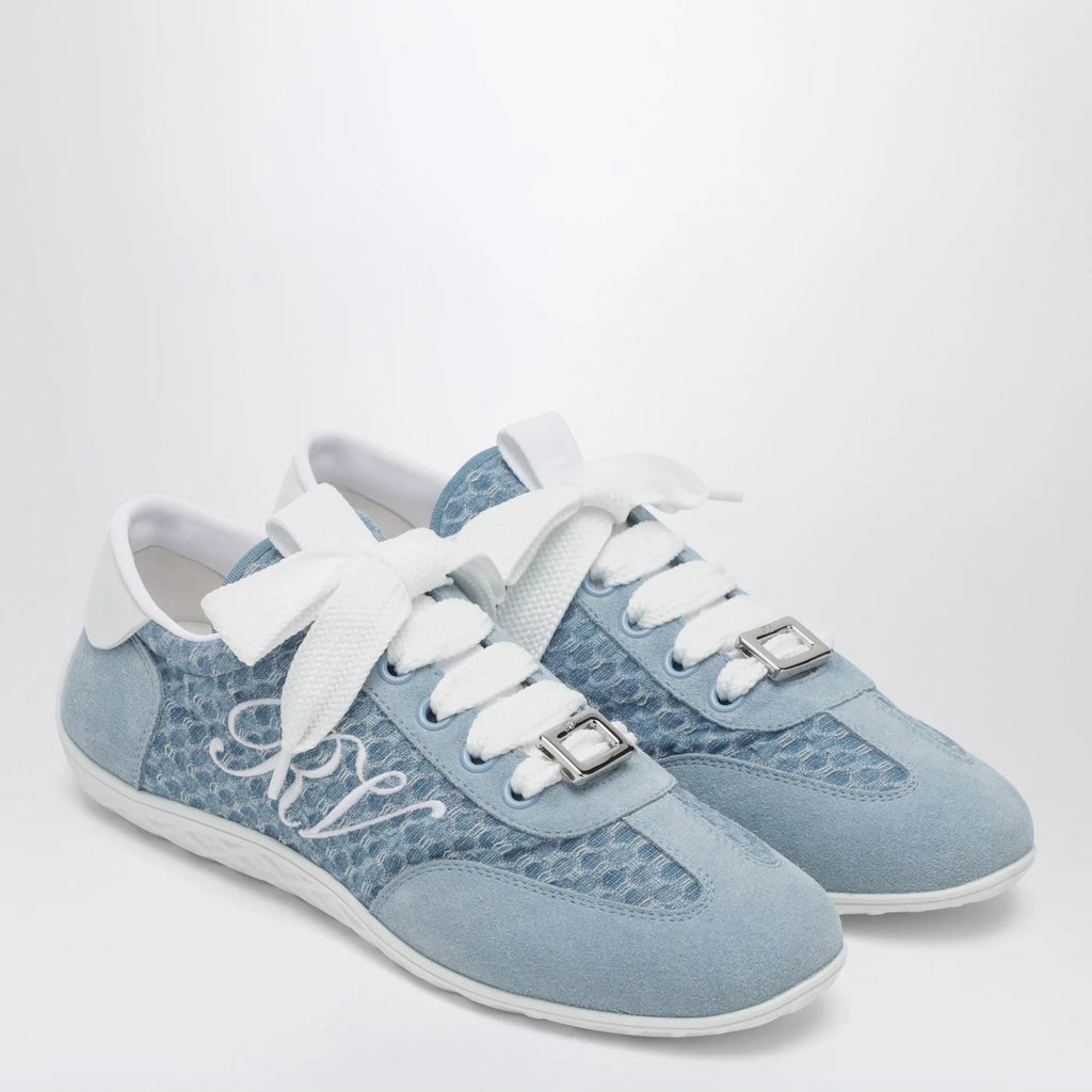 ROGER VIVIER Viv' Low Sneakers in sky blue