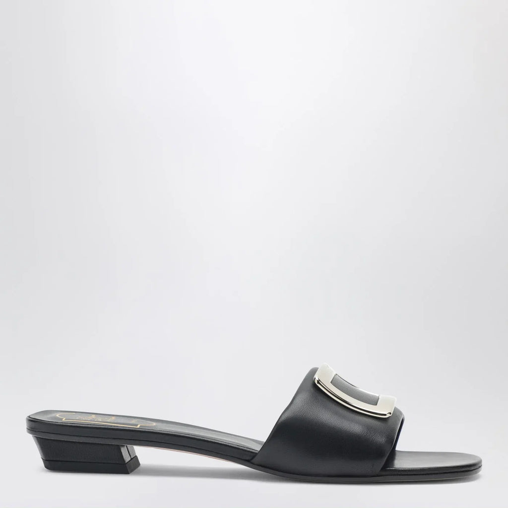 ROGER VIVIER Square buckle leather slides