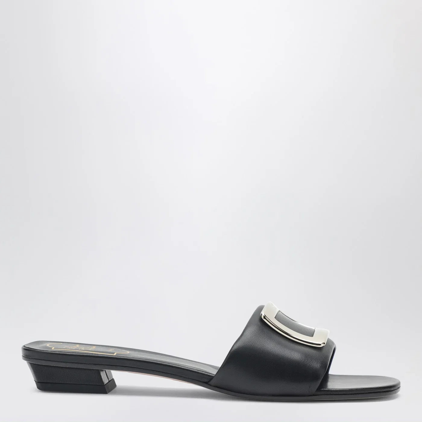 ROGER VIVIER Square buckle leather slides