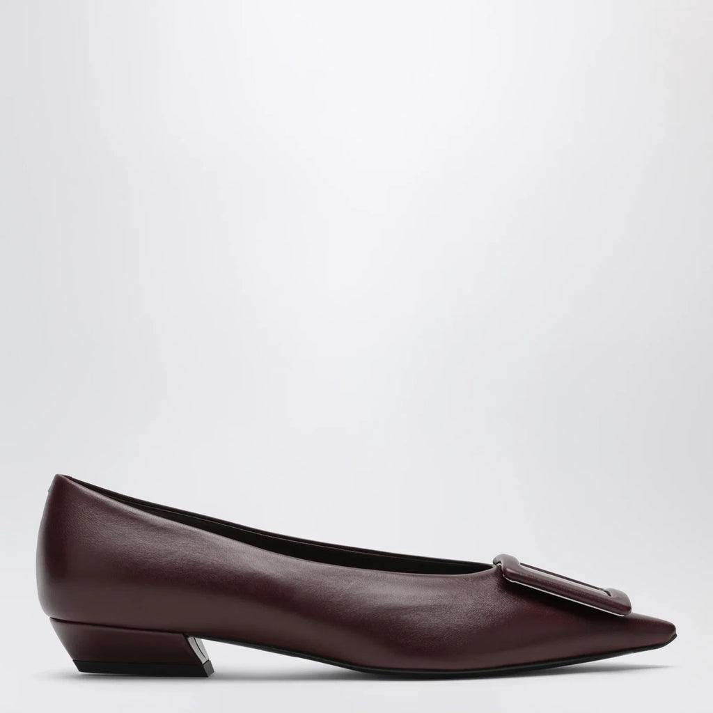 ROGER VIVIER Gommettine ballerina in mosto-coloured leather