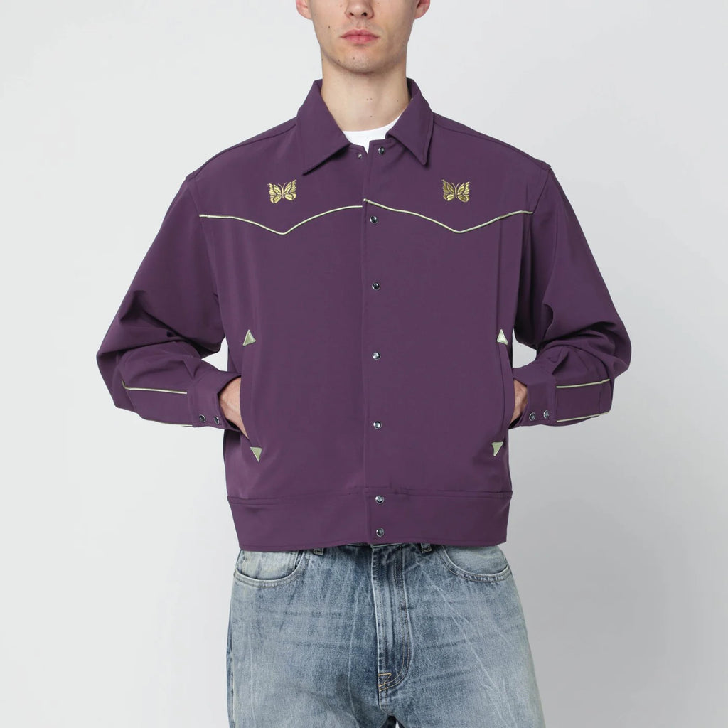 Needles Purple shirt with yellow embroidery
