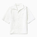 1989 STUDIO Wihite striped Bowling shirt