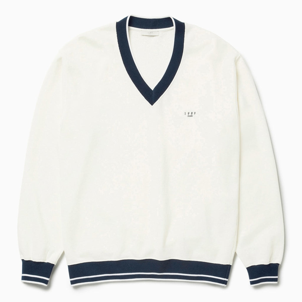 1989 STUDIO JP V-neck sweatshirt off white