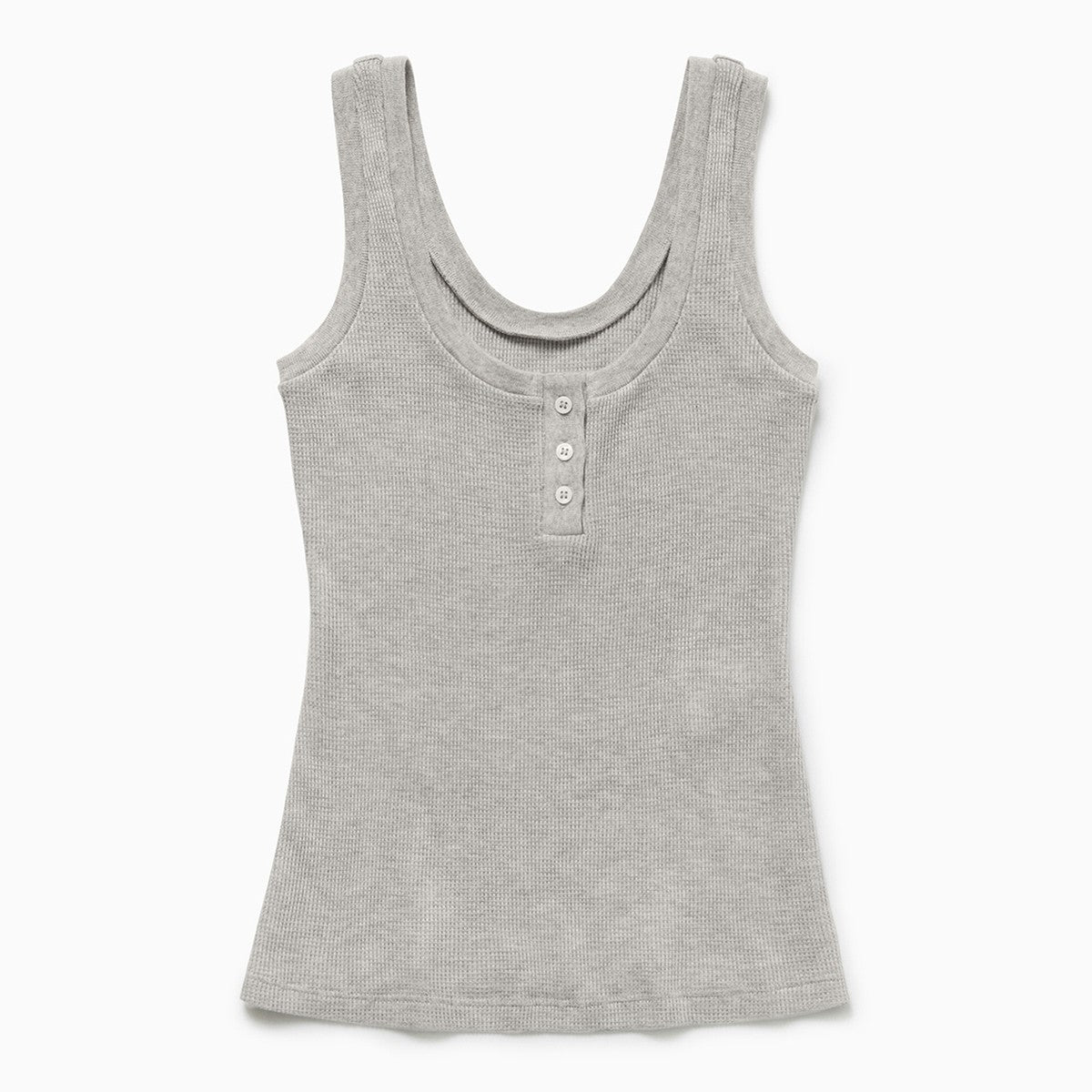 1989 STUDIO Light grey Waffle tank top