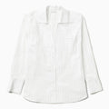 1989 STUDIO Striped l/s shirt dress white
