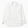 1989 STUDIO Striped l/s shirt dress white