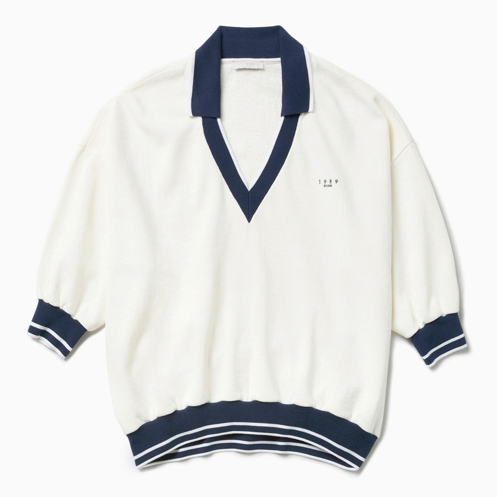 1989 STUDIO JP V-neck sweatshirt white