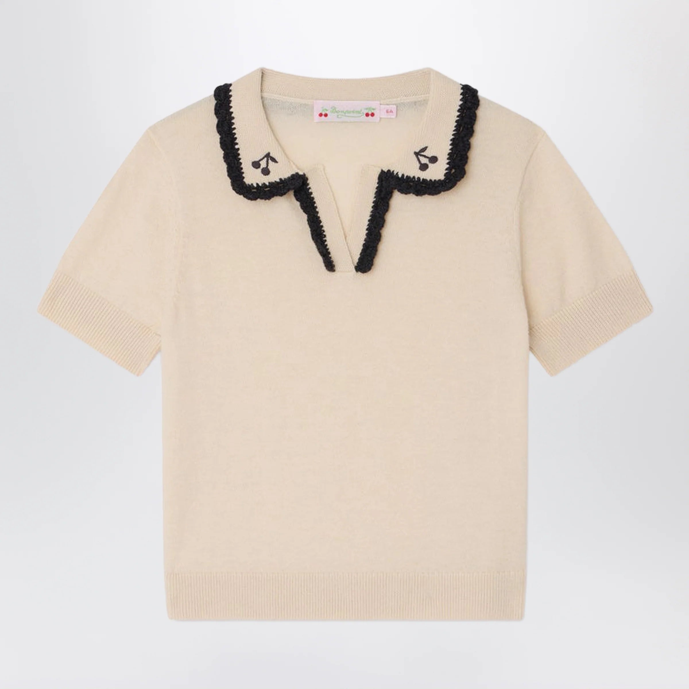 Bonpoint Lisette écru wool and cotton blend sweater