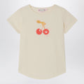 Bonpoint Aada écru T-shirt with cherry print