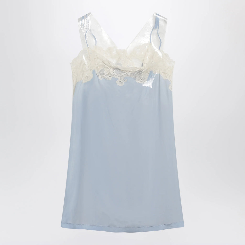 Maison Margiela Taped slip dress in cupro light blue