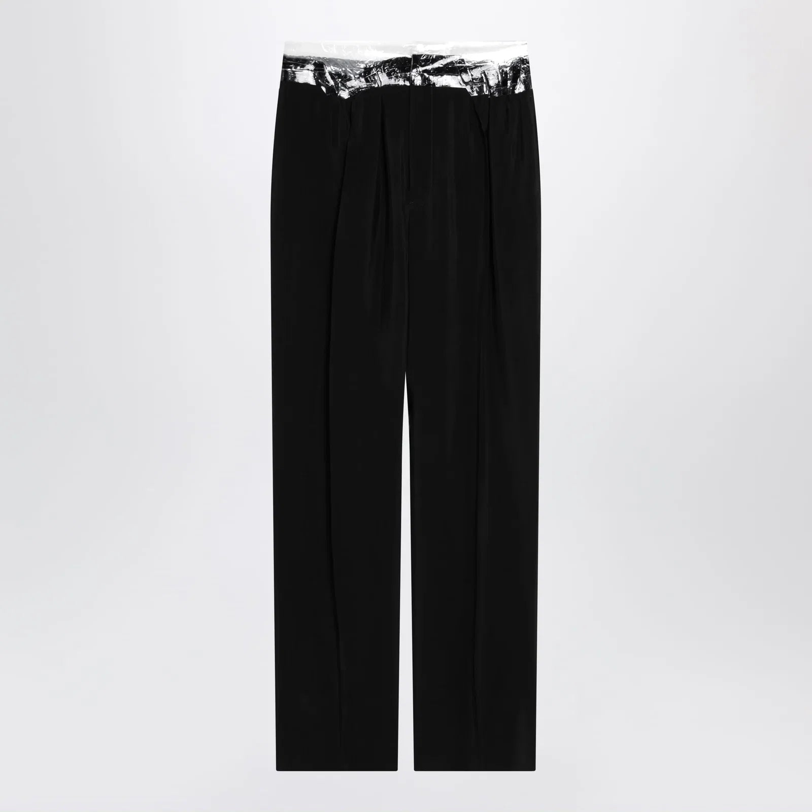 Maison Margiela Black pants with tape-detail waistband
