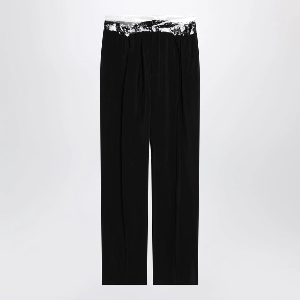 Maison Margiela Black pants with tape-detail waistband