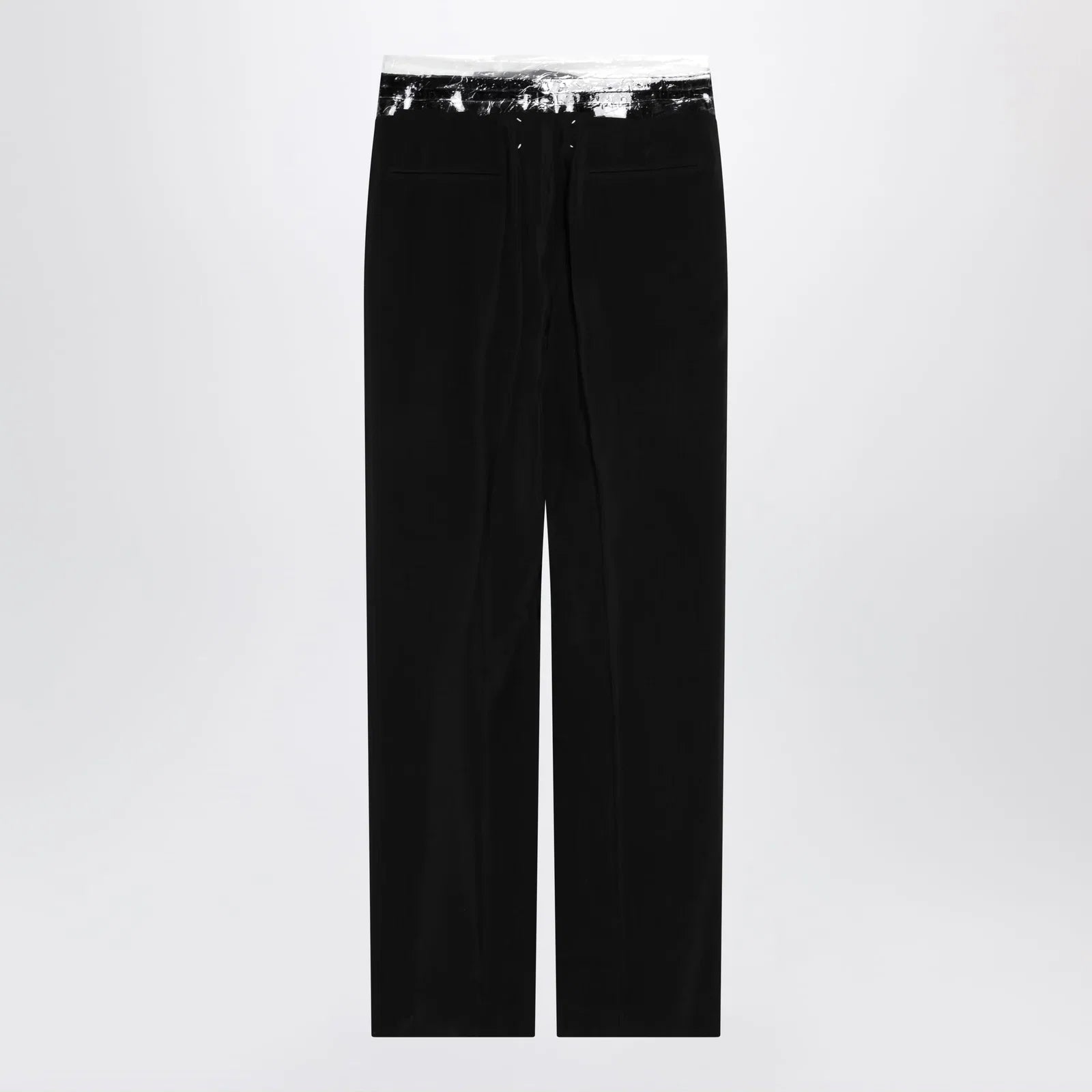 Maison Margiela Black pants with tape-detail waistband