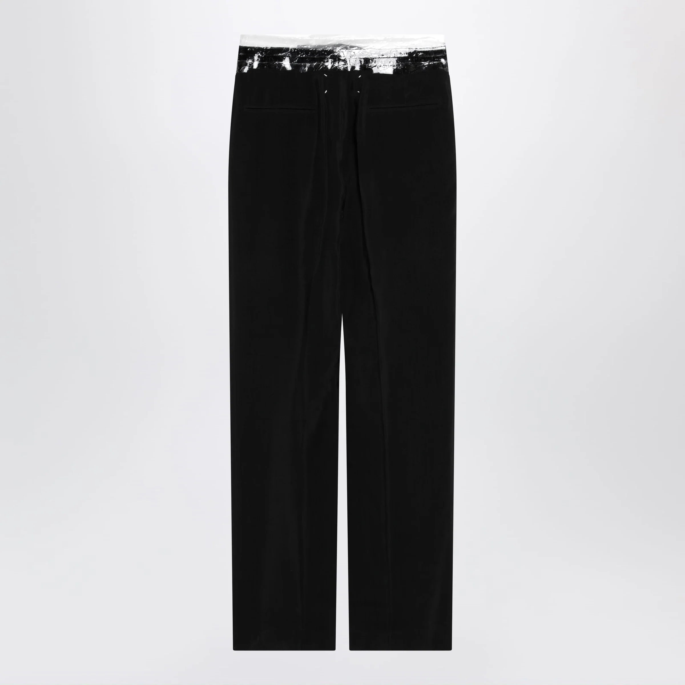 Maison Margiela Black pants with tape-detail waistband