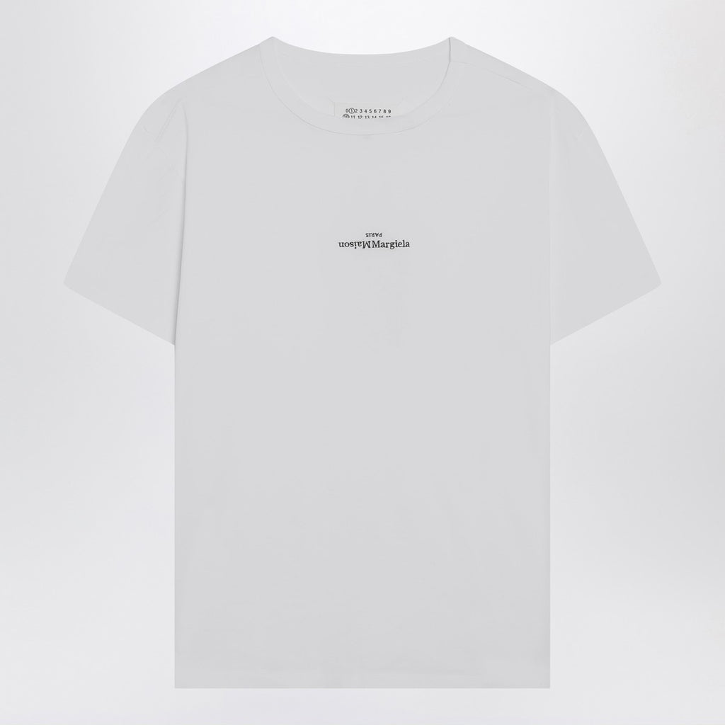 Maison Margiela White T-shirt with distorted logo