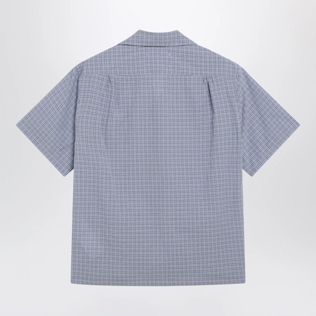 Maison Margiela Light blue check bowling shirt