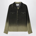 Maison Margiela Gradient check viscose shirt in yellow and black