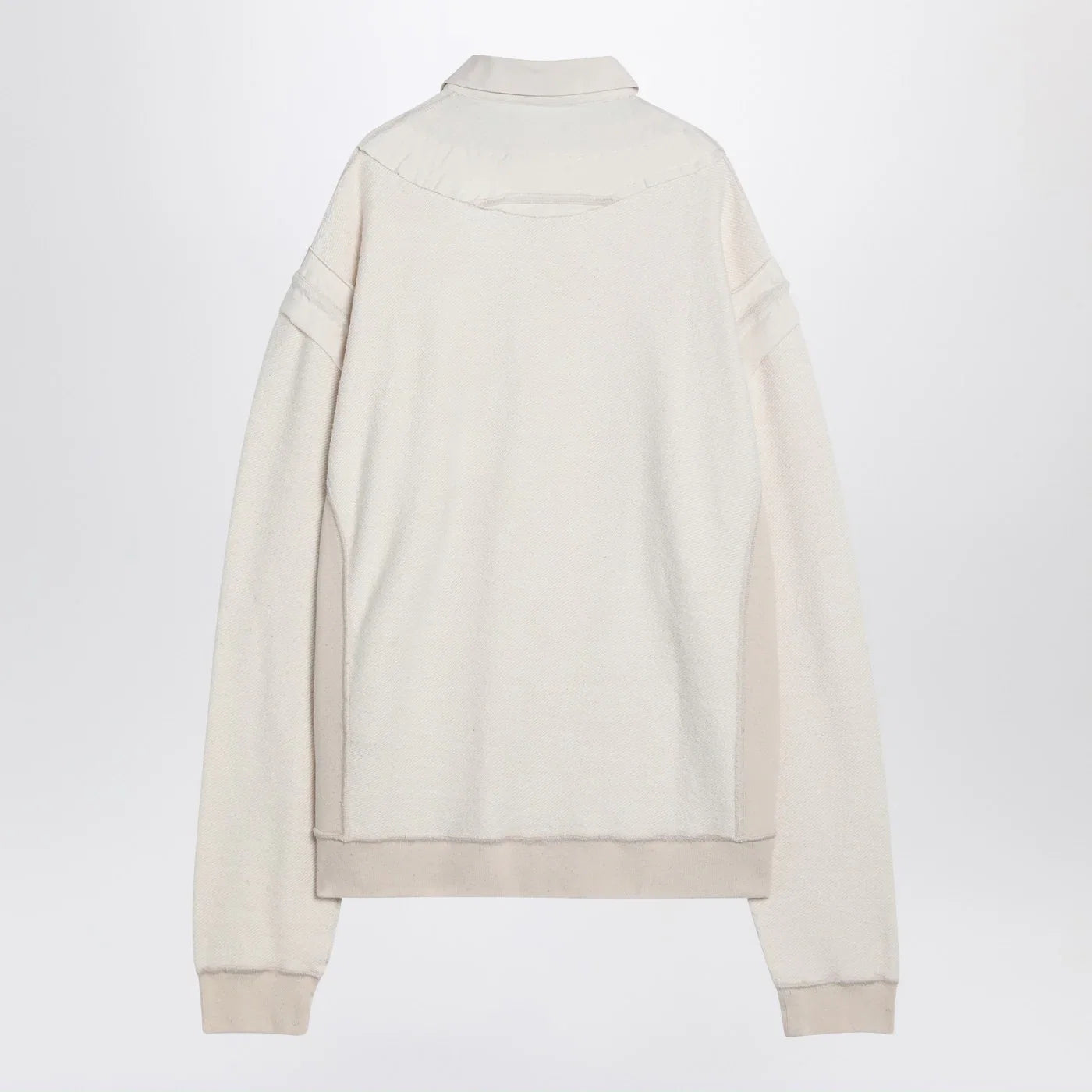 Maison Margiela Distressed-effect ecru sweatshirt