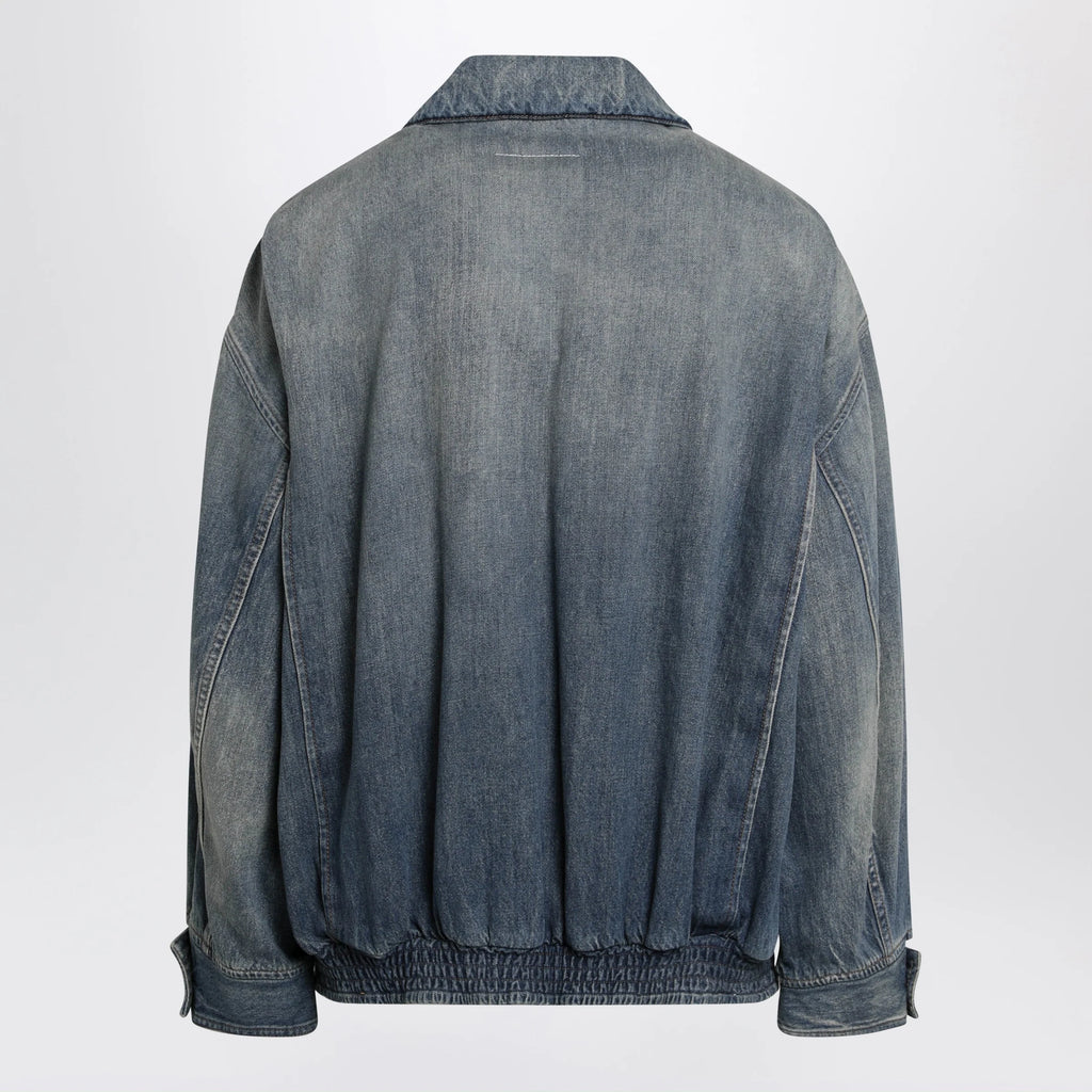 MM6 Maison Margiela Blue denim jacket with flap pockets