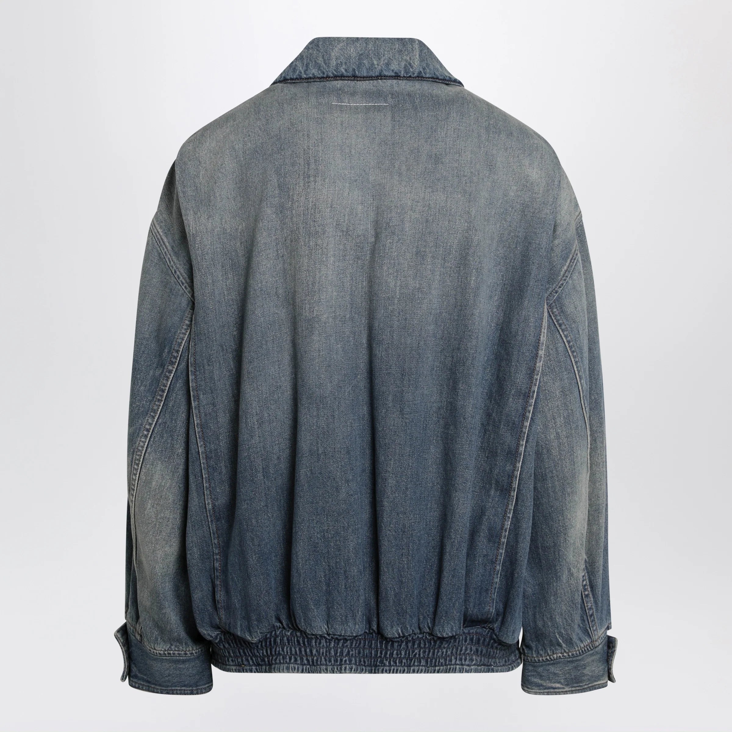 MM6 Maison Margiela Blue denim jacket with flap pockets