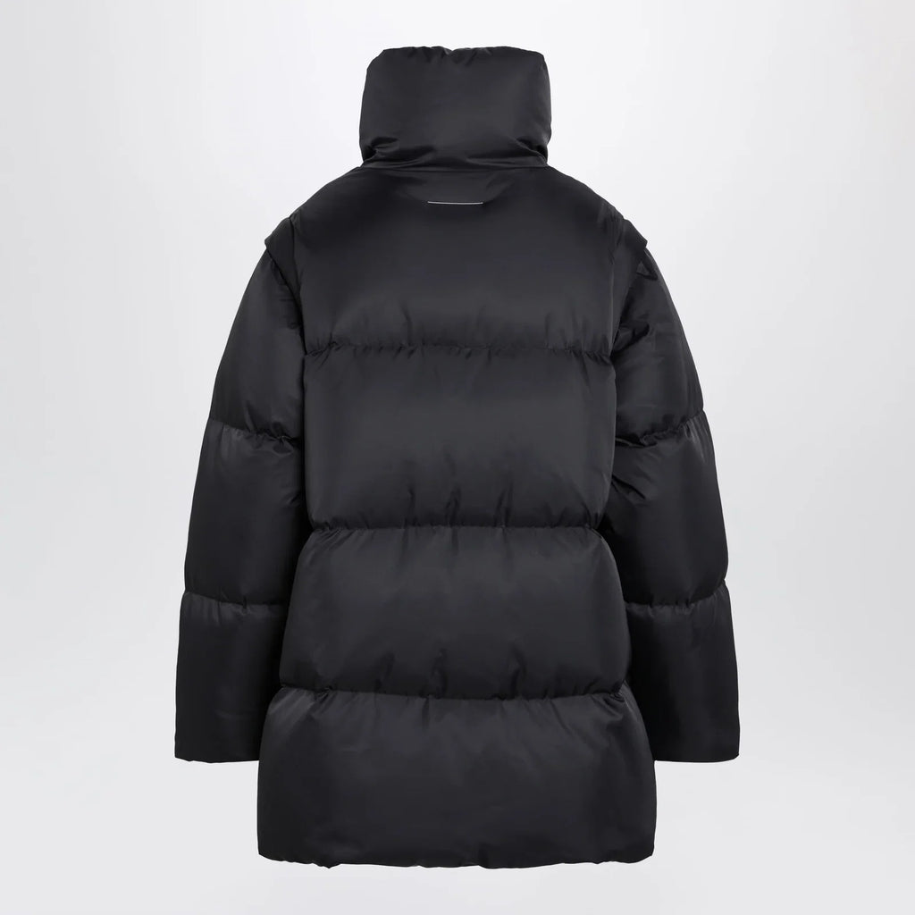 MM6 Maison Margiela Nylon puffer jacket with detachable sleeves in black