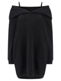 Mm6 Maison Margiela Off-shoulder Hooded Dress