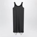 MM6 Maison Margiela Grey midi slip dress with lace trims