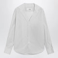MM6 Maison Margiela Pinstriped cotton shirt with V-neck
