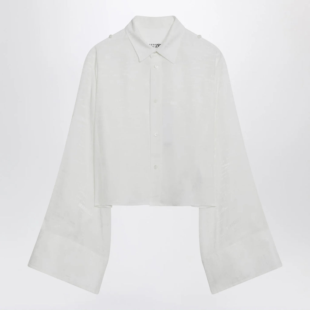 MM6 Maison Margiela White shirt with all-over logo graphic