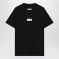 MM6 Maison Margiela Black cotton jersey T-shirt with logo patch